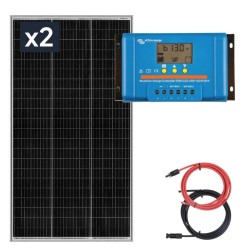Panel słoneczny 2x180W z regulatorem ładowania 20A LCD