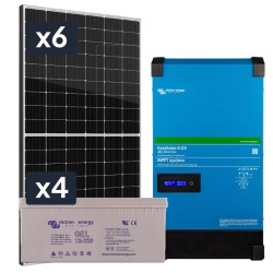 Elektrownia słoneczna 2580Wp Hybrydowa z akumulatorem 800AH i przetwornicą 4000W