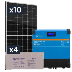 Elektrownia słoneczna 4300W z akumulatorem - zasilanie 230V moc 4500W + MPPT