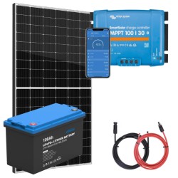 Panel słoneczny 430W i akumulator LiFePO4 100Ah z regulatorem MPPT