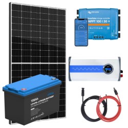 Zestaw PV 430W, akumulator LiFePO4 100Ah, regulator MPPT i przetwornica