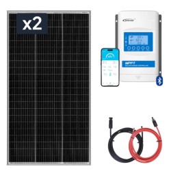 Zestaw do kampera panel sztywny 2x180W, regulator ładowania MPPT