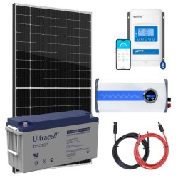 Elektrownia słoneczna 455Wp z akumulatorem - zasilanie 230V moc 1000W + MPPT