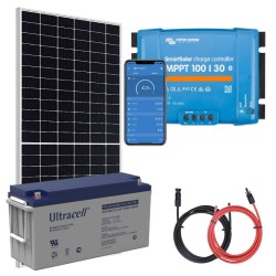 Panel słoneczny 430W i akumulator żelowy 150Ah z regulatorem MPPT