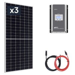 Panel słoneczny 3x430W z regulatorem ładowania 100A MPPT 12V