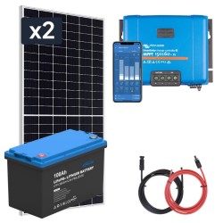 Panel słoneczny 910W i akumulator LiFePO4 100Ah z regulatorem MPPT