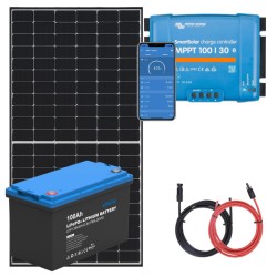 Panel słoneczny 455W i akumulator LiFePO4 100Ah z regulatorem MPPT