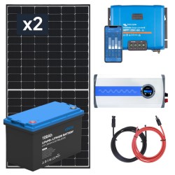 Zestaw PV 860W, akumulator LiFePO4 100Ah, regulator MPPT i przetwornica