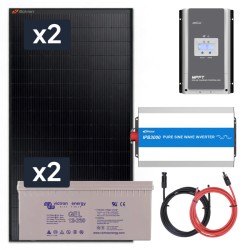 Elektrownia słoneczna 860W z akumulatorem - zasilanie 230V moc 3000W + MPPT
